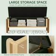 thumbnail image 6 of Modern Storage Benches with Walnut Wood Legs, 47'' Ottoman Bench with 20 Gallons Storage Space for Bedroom End of Bed, Fabric Upholstered Entryway Bench with Seating for Livingroom, Green, 6 of 7