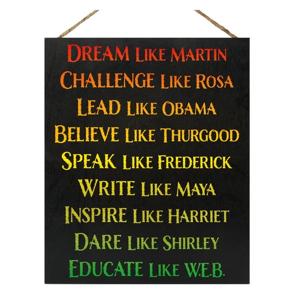 JennyGems Black History Sign, Influential People in History, Black Leaders, Wall Hanging, Made in USA