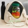thumbnail image 5 of 1/2/3 Pack Salad Pod - 34oz (1000ml) Side Opening Jar, Leakproof Container with Dressing Cup, Integrated Lid & Jar Design for Office, Gym, Picnic (Orange/Green) (2, orange color, Large), 5 of 11