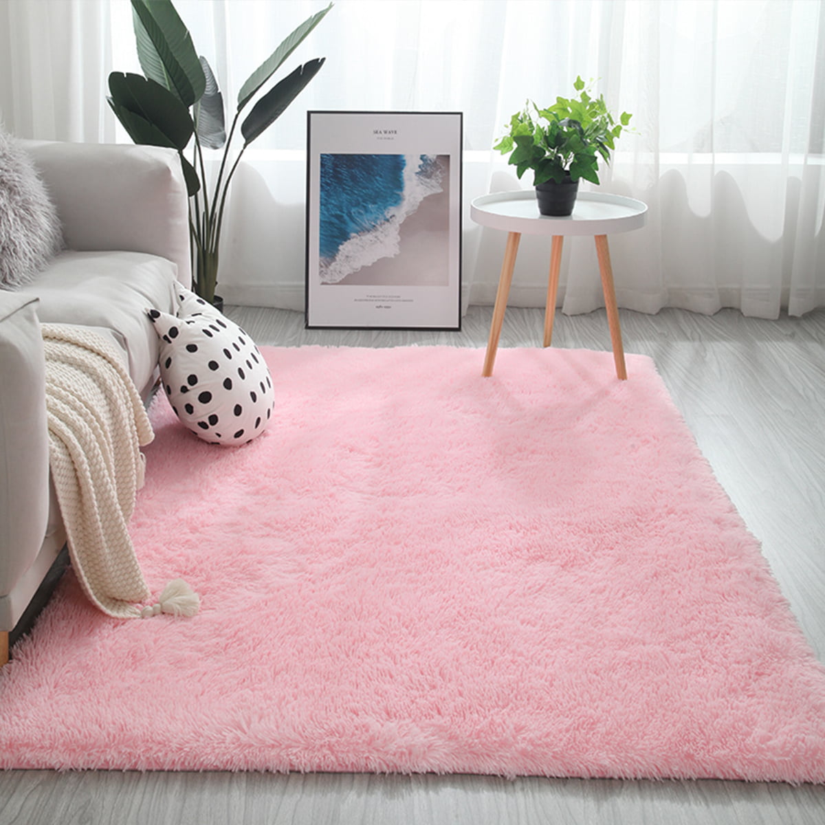 1.3*2 ft Shaggy Rugs Floor Carpet Living Room Bedroom Area Mat Soft Home Fluffy 