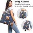 thumbnail image 2 of 5 Pack Foldable Shopping Bag,Bat Pumpkin Halloween Pattern Reusable Grocery Bags with Pockets,Large Reusable Tote Bags with Handles Waterproof & Lightweight, 2 of 6