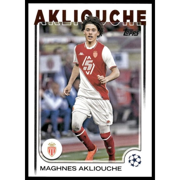 2025 Topps UEFA Champions League AS Monaco Maghnes Akliouche #64 Soccer Card