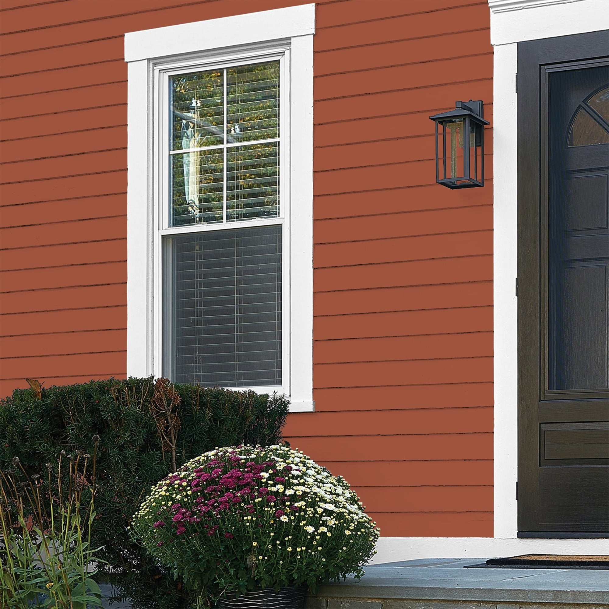 Glidden HEP Ancient Copper / Orange Flat Exterior Paint with Primer, 1 Gallon