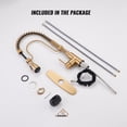 thumbnail image 2 of CASAINC Single Handle Kitchen Faucet with Pull Down Sprayer, Deck Mounted, Brushed Gold, 2 of 4