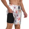 thumbnail image 2 of Fuzoiu Starfish 1 Print Men's Swim Shorts,Quick-Dry Double-Layer Swim Trunks,Board Trunks,Beach Shorts Swimwear Bathing Suits-XX-Large, 2 of 6