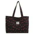 thumbnail image 1 of (Doblado para La Entrega) 7134 Bolso Compras Pequeño Con Fresa Y Cereza Fresca Bolso Hombro Portátil Nailon para Viajes Diarios (estilo 1) Color Cereza, 1 of 9