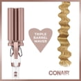 thumbnail image 4 of Curling Iron Conair, ondulador de pelo doble de cerámica con 3 cilindros, 4 of 7