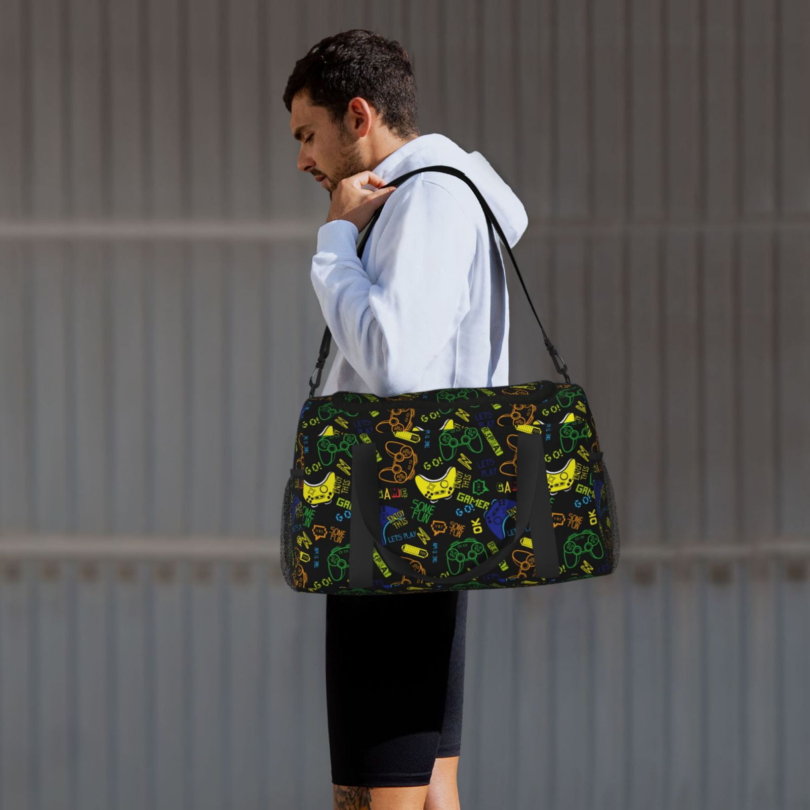 Fuzoiu Game Play Print Travel Duffle Bag,Carry On Tote Bags,Duffel Bag,Sport Gym Bag, Hospital Bag for Labor and Delivery, Overnight Bag,Luggage Bag