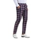 thumbnail image 5 of Pantalones de vestir planos elásticos de cintura con estampado a cuadros para hombres INSPIRE CHIC 28 Rosa Negro, 5 of 5