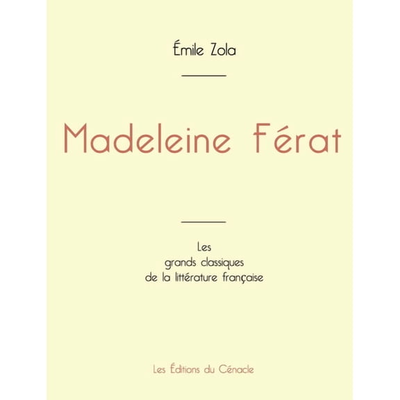 Madeleine Férat de Émile Zola (édition grand format) (Paperback)