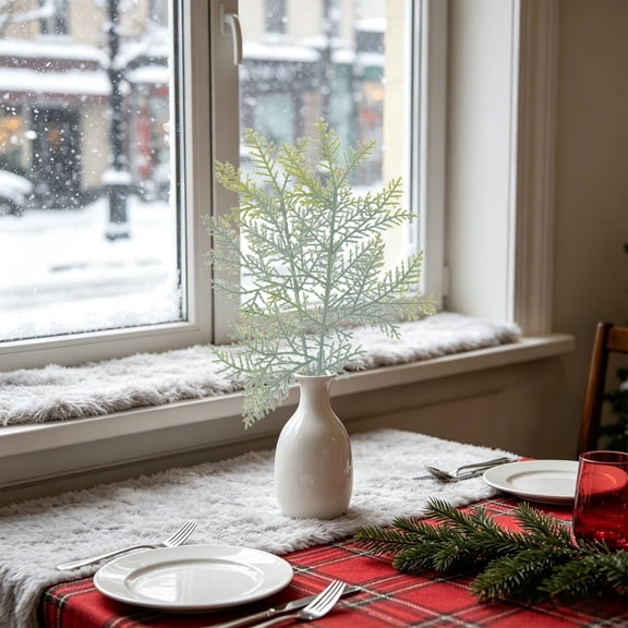 Christmas Decorations Artificial Leaves Branches Vase Filler for Table Mantel Fireplace Shelf Window Home Holiday Office Decor
