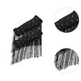 thumbnail image 4 of Lispipm Women's Retro Long Opera Pageant Gloves 1920s Fringe Fingerless Elbow Glove for Costume Party Wedding Arm Sleeves Black, 4 of 5