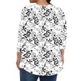 thumbnail image 5 of JTZGDY Plus Size Women 3/4 Sleeve Tunic Tops Casual Summer Tie Dye Floral Printed Ruched Pleated Crewneck Graphic T-Shirts Loose Flowy Comfy Work Business Tees Blouse White#04 L, 5 of 7