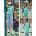 thumbnail image 5 of Pinspark Womens Crew Neck Workout Tops Quick Dry Yoga Tank Top Sleeveless Lightweight Athletic Shirt 3 Pack, 5 of 6