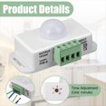 thumbnail image 3 of 6 Pack 12V 24V PIR Sensor LED Motion Sensor Motion Detector Light Switch Body Infrared Sensing Motion Timing function,6 x sensor,White, 3 of 7