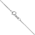 thumbnail image 3 of 14K Solid White Gold 0.8mm Box Link Chain Necklace, 3 of 4
