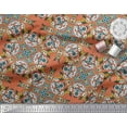 thumbnail image 2 of Soimoi Moss Georgette Fabric Tiles Moroccan Printed Fabric 1 Yard 42 Inch Wide, 2 of 3