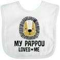 thumbnail image 3 of Inktastic My Pappou Loves Me Grandson Lion Boys Baby Bib, 3 of 4