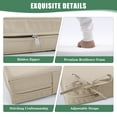 thumbnail image 5 of Ottowood Outdoor Deep Seat Cushions Set of 2, 24x24x4 Water-Repellent Patio Cushions, Beige, 5 of 8