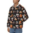 thumbnail image 3 of Wukai Different Breeds Of Dogs Print Men's Zip-Up Hoodie,Fleece Full-Zip Hoodie for Men, Hooded Sweatshirt-XX-Large, 3 of 5