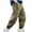 Khaki, variant on QQAMB Cargo Pants for Big Boys Cotton Elastic Waisted Solid Color Guard Trousers Casual Outwear Pants with Multi Pockets,7 Years