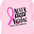 thumbnail image 4 of Inktastic Never Stop Fighting Breast Cancer Awareness Boys or Girls Long Sleeve Toddler T-Shirt, 4 of 5