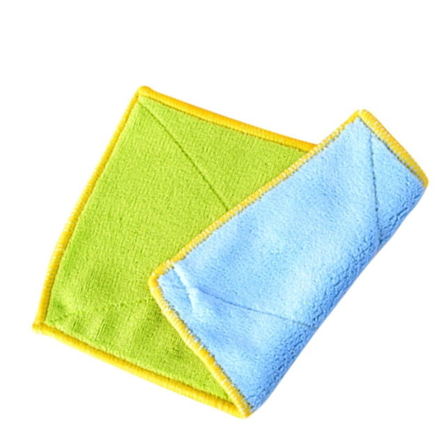 Matsuzay 2 uds toalla para lavar platos de cocina paño de limpieza de microfibra trapos resistentes a la absorción de agua de Jooan Suministros de limpieza para el hogar azul + verde