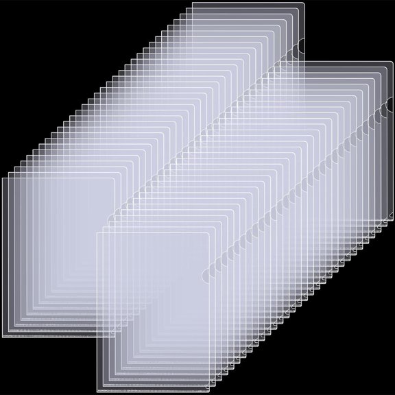 A4 Letter Size L-Type Document Folders, Clear, 63 Count