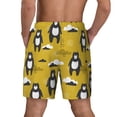thumbnail image 4 of Uemuo Cartoon Bear Yellow Pattern Mens Swim Trunks Quick Dry Board Shorts with Mesh Lining, Stretch Beach Shorts Quick Dry No-Chafing Board Shorts-Medium, 4 of 9
