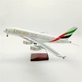 thumbnail image 4 of Modelo de avión de simulación de aviación Emirates UAE A380 de 46 cm a escala 1:160 con luces, 4 of 6