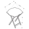 thumbnail image 3 of Contemporary Home Living 5-Piece Wooden Folding Tray Table Set - 26" - Brown and White, 3 of 9