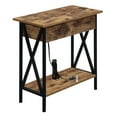 thumbnail image 4 of Convenience Concepts Tucson Flip Top End Table with Charging Station and Shelf, Barnwood/Black, 4 of 5