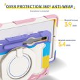 thumbnail image 3 of FJLBDE Case for Samsung Galaxy Tab S8 Plus 2022/S7 FE 2021/S7 Plus 2020 12.4-Inch with 360 Kickstand, Shoulder Strap Carrying Cover, Multicolor Pink, 3 of 6