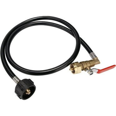 Camping Propane Refill Adapter Hose 3.5FT Extension Hose with Control Valve