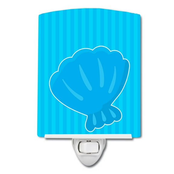 Caroline's Treasures BB8650CNL Beach Shell Ceramic Night Light, 6x4x3", multicolor