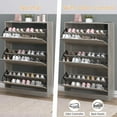 thumbnail image 6 of FANRAL Shoe Cabinet with 3 Flip Drawers & Deodorizer,9.45" Narrow Freestanding Wooden Shoe Rack Organizer for Entryway,Hallway,Gray, 6 of 8