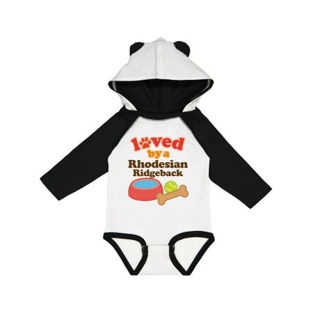 

Inktastic Rhodesian Ridgeback Loved by a (Dog Breed) Gift Baby Boy or Baby Girl Long Sleeve Bodysuit