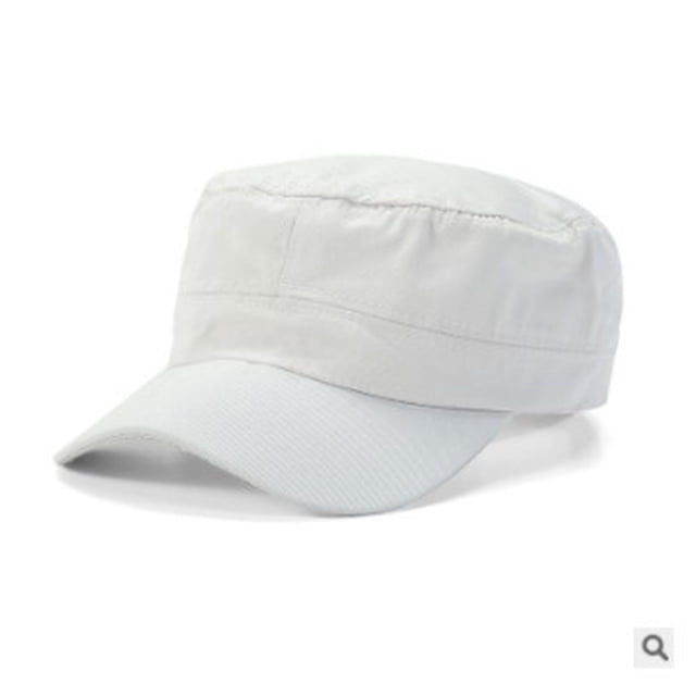 Xiao Hua Gorra de béisbol clásica de sarga plana unisex ajustable, estilo militar, de 56 a 60 cm (beige)