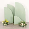 thumbnail image 6 of Efavormart Set of 4 | Matte Sage Green Fitted Spandex Half Moon Wedding Arch Covers, Custom Fit Chiara Backdrop Stand Covers - 2.5ft,5ft,6ft,7ft, 6 of 11