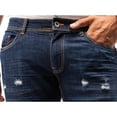 thumbnail image 4 of RAW X Mens Skinny Contrast Neon Stitch Flex Jeans, Raw Indigo, 36X30, 4 of 6