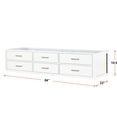 thumbnail image 3 of Double Bath Vanity 84 In. X 22 White - , Soft Close, Under Sink Storage, 4, Fully Assembled For Wonderful Bathroom D 4 Drawers, Small, 3 of 3
