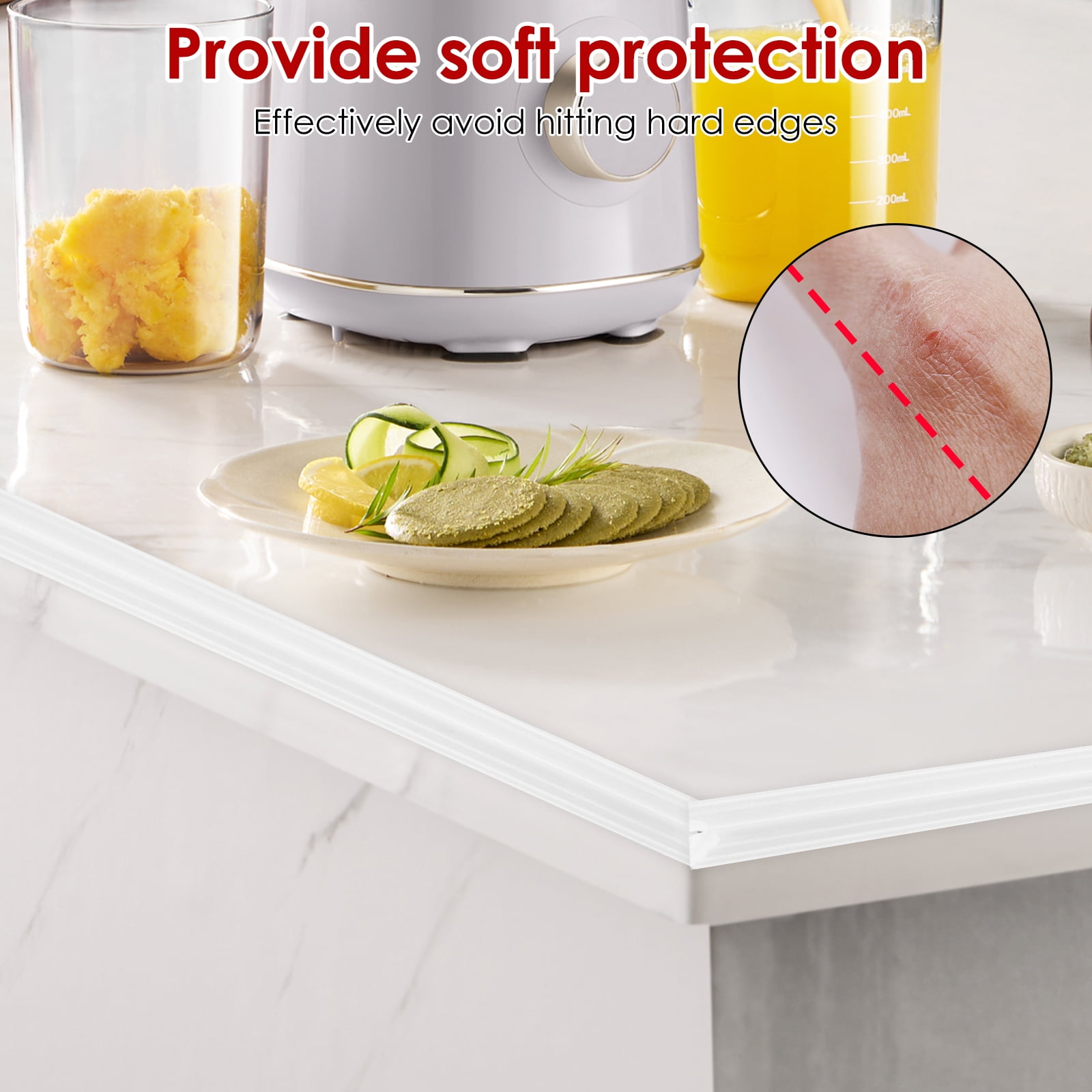 Wall Corner Protector Self Adhesive Wall Edge Trim Peel and Stick Corner Molding Trim Flexible Corner Edge Guard Easy to Install Wall Corner Guard for Wall Edge Table Corners
