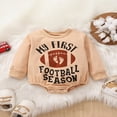 thumbnail image 2 of Combinaison d'Automne pour Bébé, Imprimé de Lettres de Rugby Football Dessin Animé, Manches Longues, Col, Barboteuse pour Garçons Filles, 2 of 9