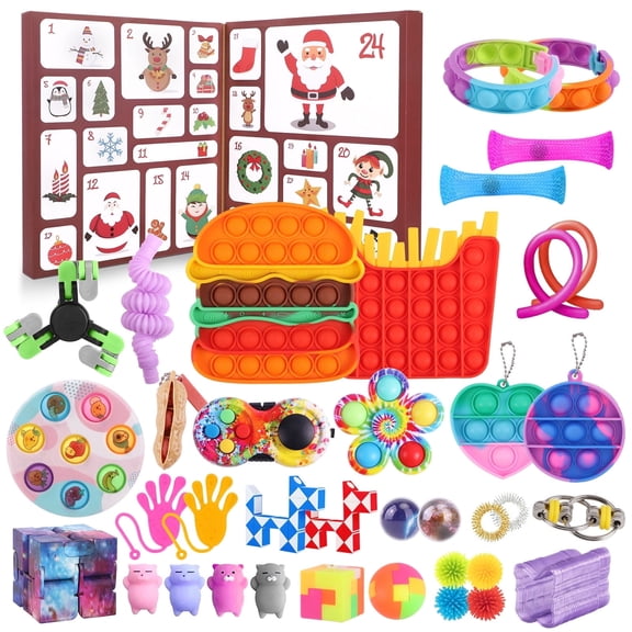 Konijiwa Fidget Advent Calendar including 24 pcs Fidget Toys, 24 Days Countdown Calendar for 3 Kids Boys and Girls