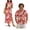 Hibiscus Floral Red, variant on Yuyamidu His and Hers Matching Outfits Mens Floral Button Down Shirt Womens Hawaiian Dresses Round Neck Split Long Maxi Dress Button Up Shirt Matching Tropical Outfits for Couples Men's S