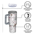 thumbnail image 4 of OBREWU Bull Terriers and Hearts Tumbler with Handle and Lid,Bull Terriers and Hearts 40oz Double Wall Vacuum Insulated Tumbler,Cups Gift for Women and Men, 4 of 7
