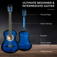 thumbnail image 4 of PRZL 38in Beginner All Wood Acoustic Guitar Starter Kit w/Gig Bag, 6 Picks, Nylon Strings, Strap w/Pick Holder - Blue, 4 of 16