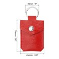 thumbnail image 2 of Uxcell Leather Key Fob, Genuine Leather Keys Cover Portable Key Rings Air Tag Holder for Keys ID Key Cards, Red 2 Pack, 2 of 6