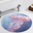thumbnail image 4 of Jellyfish Ocean Style Washable Round Rug -Circle Area Rugs for Nursery Bedroom, Vintage Non Slip Non Shedding Low Pile Carpet for Living Room Coffee Table Entryway, 4 of 7