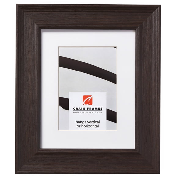 Craig Frames Revival, 8x12 inch Brown Picture Frame Matted for a 5x7 Photo